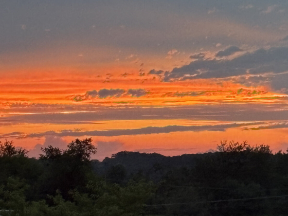 Sunset over farmland in New Freedom, PA, within Southern York County School District