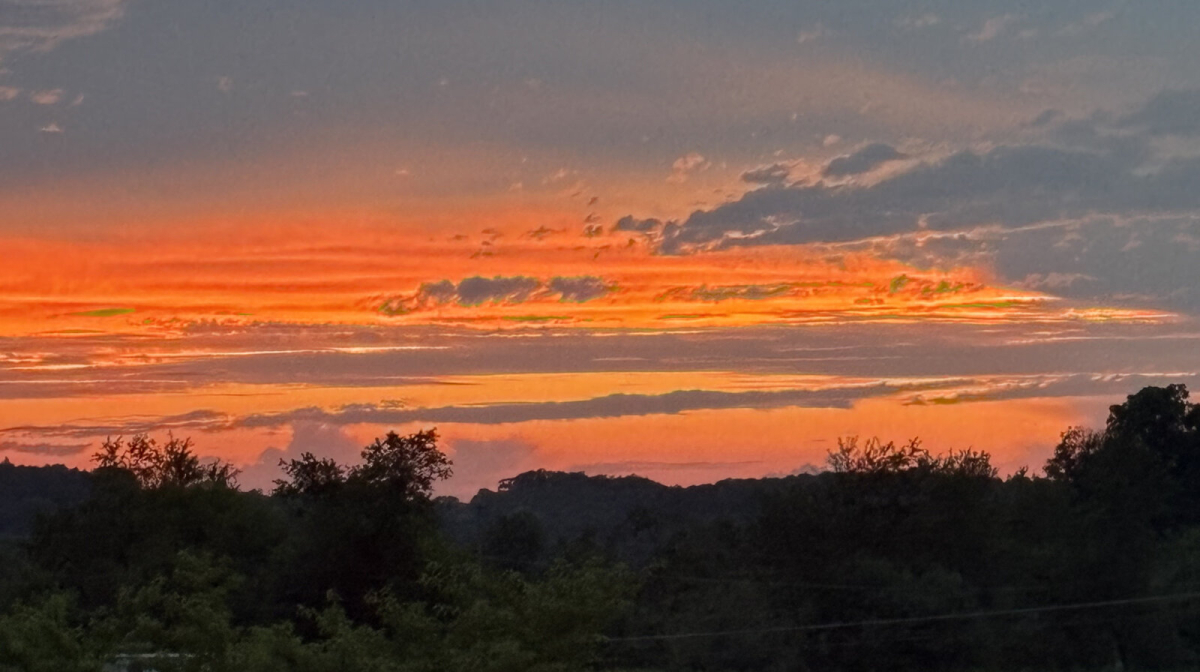 Sunset over farmland in New Freedom, PA, within Southern York County School District